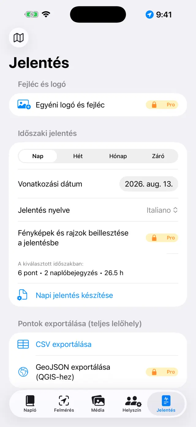 Jelentések készítése