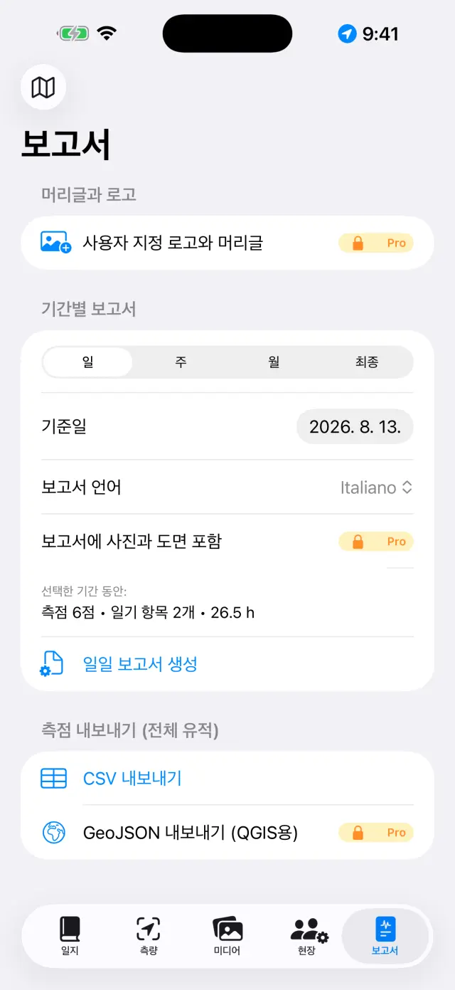 보고서 생성