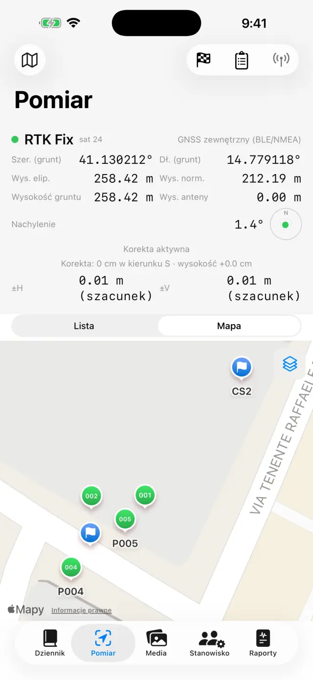 Punkty i repery na mapie