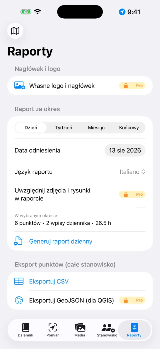 Generowanie raportów