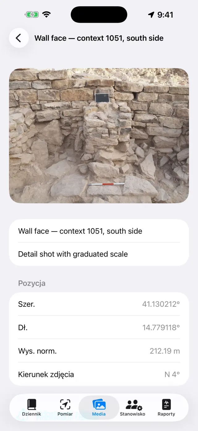 Szczegóły zdjęcia georeferencjonowanego