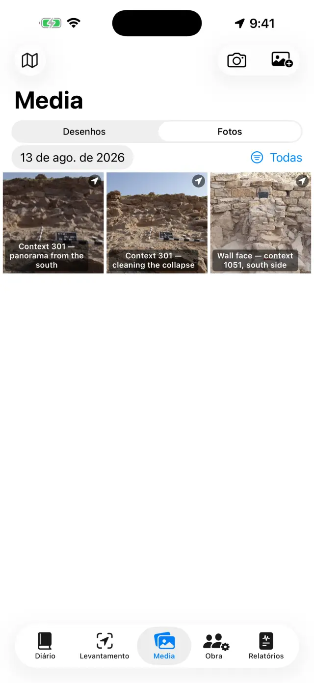 A galeria de fotos