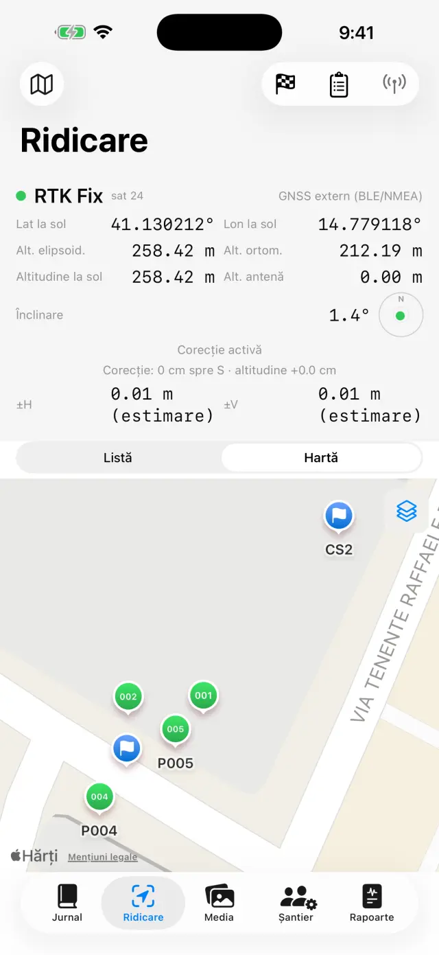 Puncte și repere pe hartă
