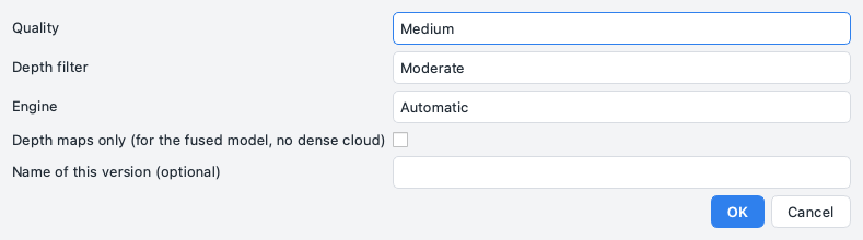 Build dense cloud